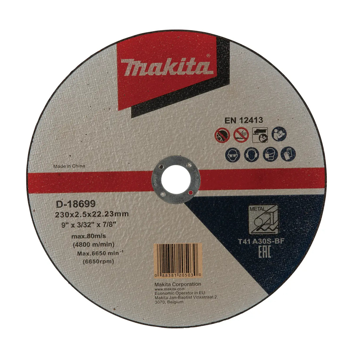 Set 5 Discos De Corte Metal 9'' D-18699 Makita Blanco