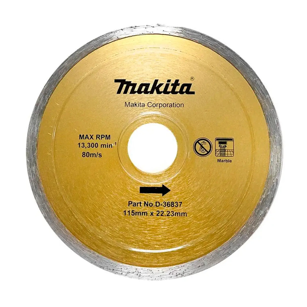 Disco Diamantado Continuo P/mármol 115mm Makita D-36837 Dorado Oscuro