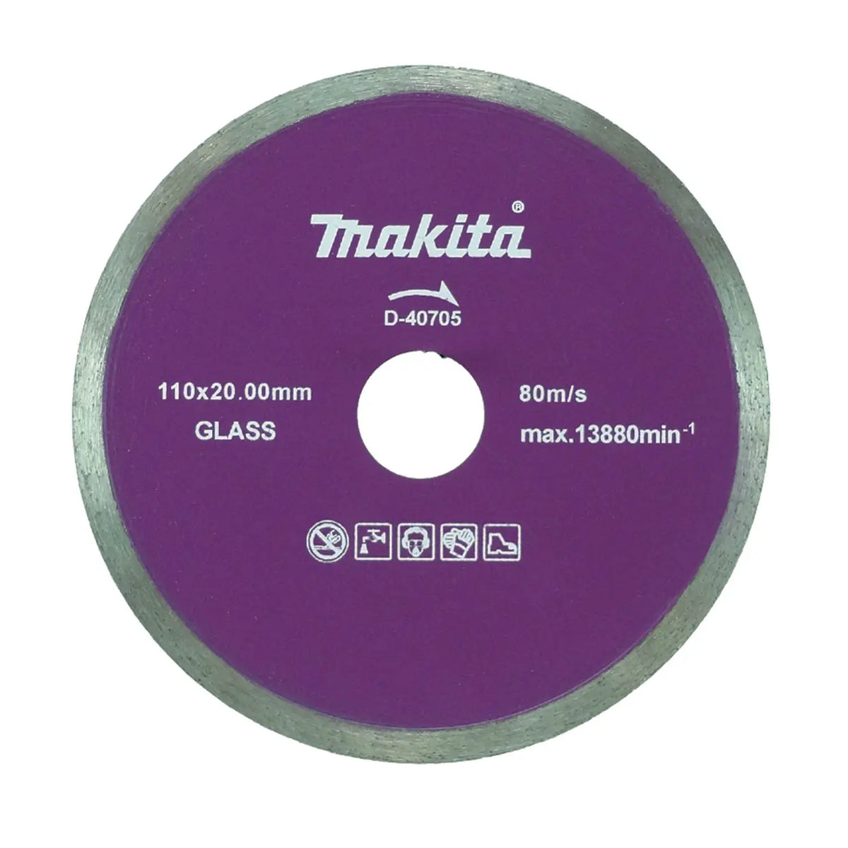 Disco Diamantado Continuo P/vidrio 110mm Makita D-40705 Morado