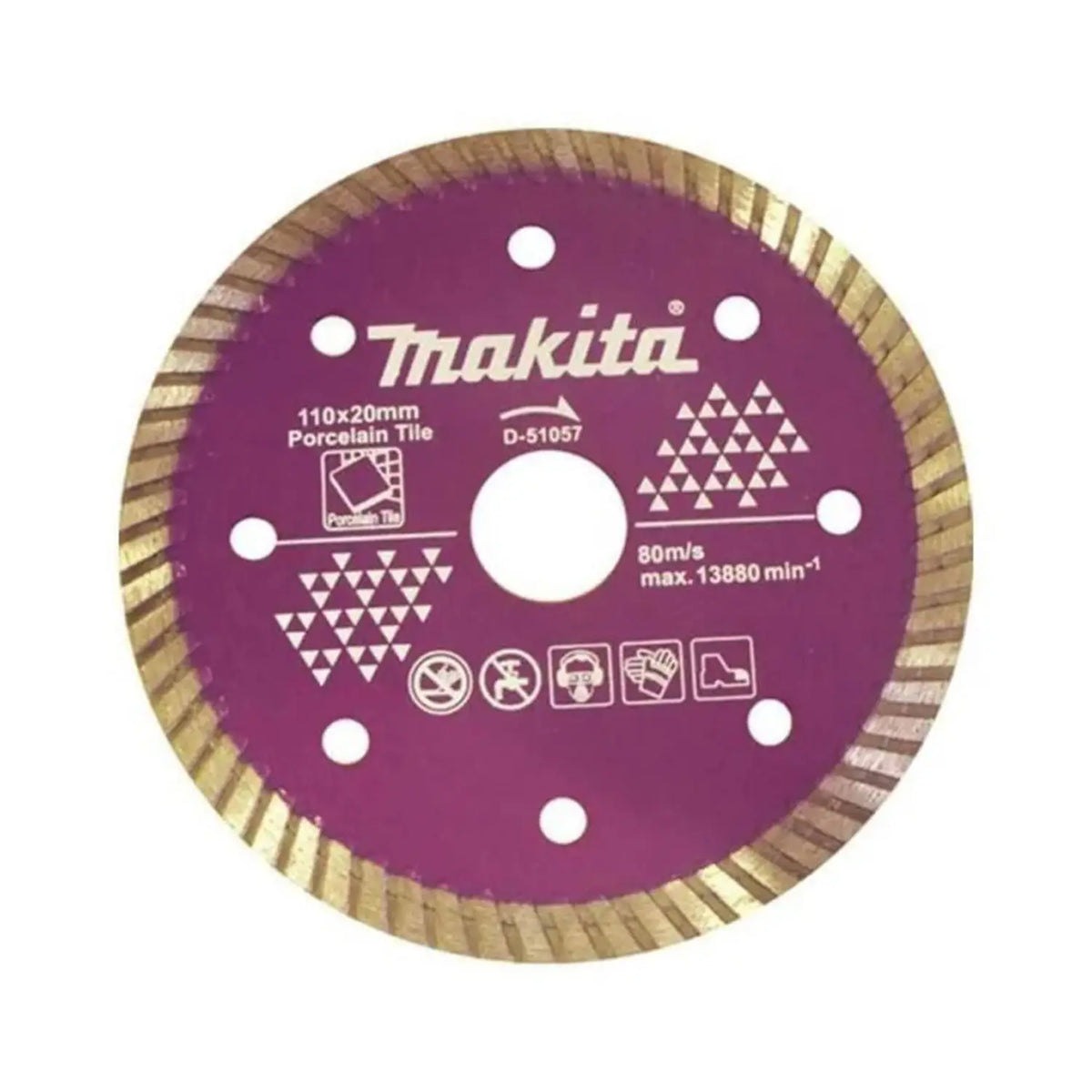 Disco Diamantado Makita 4 3/8 (110mm) D-51057 Corte Seco
