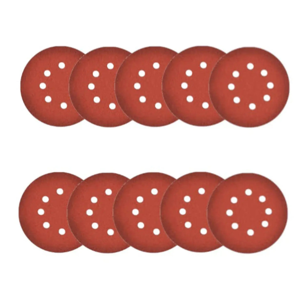 10 Discos Lija Velcro 125mm Grano 80 Makita D-54514