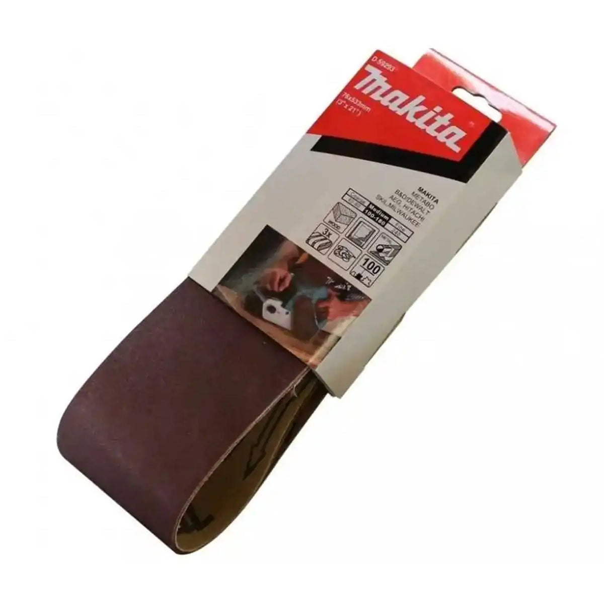 Lija De Banda 3 X 21 Pulgadas Grano 100 Makita D-59293 100