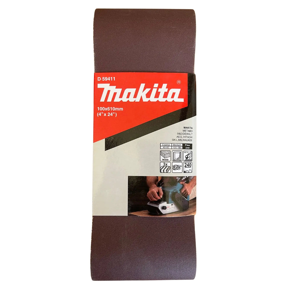 Lija De Banda 4 X 24 Pulgadas Grano 240 Makita D-59411 240