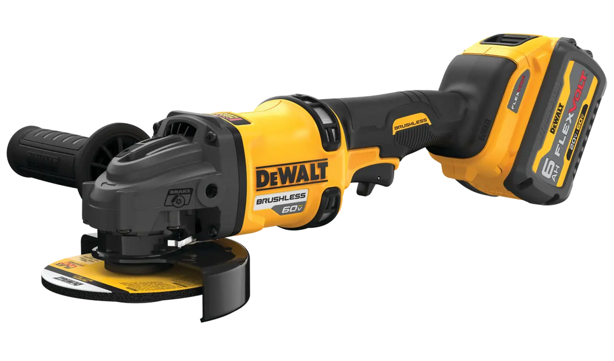 Kit Esmeril Angular Inalamb. 4-1/2 60v Dewalt Dcg418t1-b2 Amarillo
