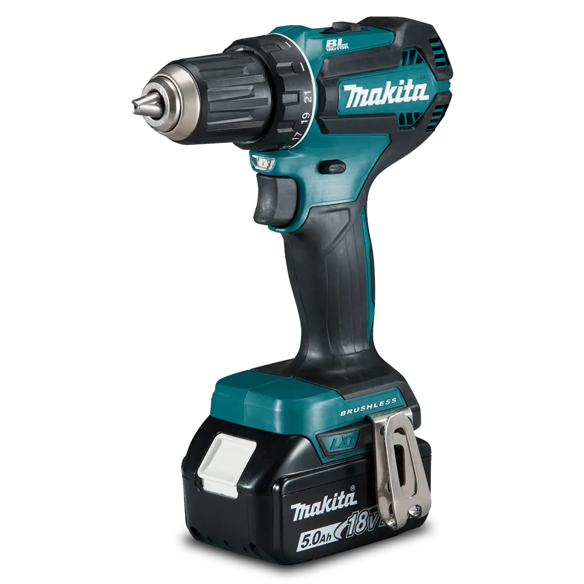 Taladro Atornillador 1/2 18v Lxt C/baterías Makita Ddf485rfe Azul Petróleo
