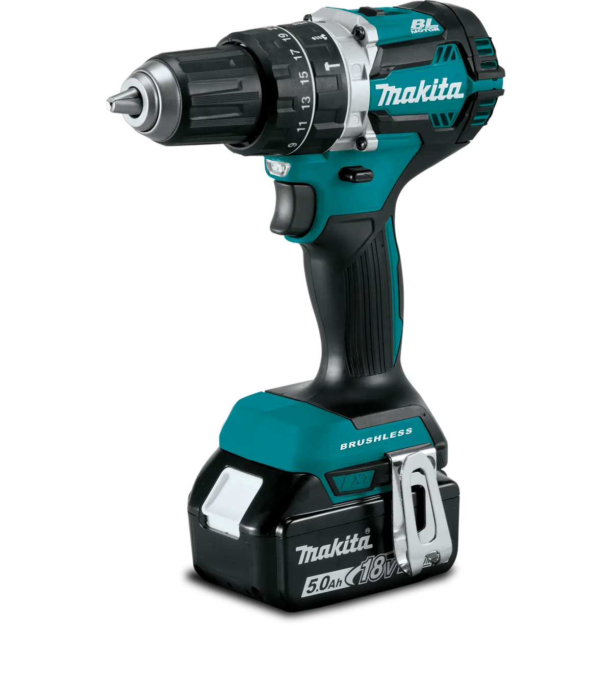 Taladro Percutor Atornillador 1/2' 18v Makita Dhp484rfe Turquesa