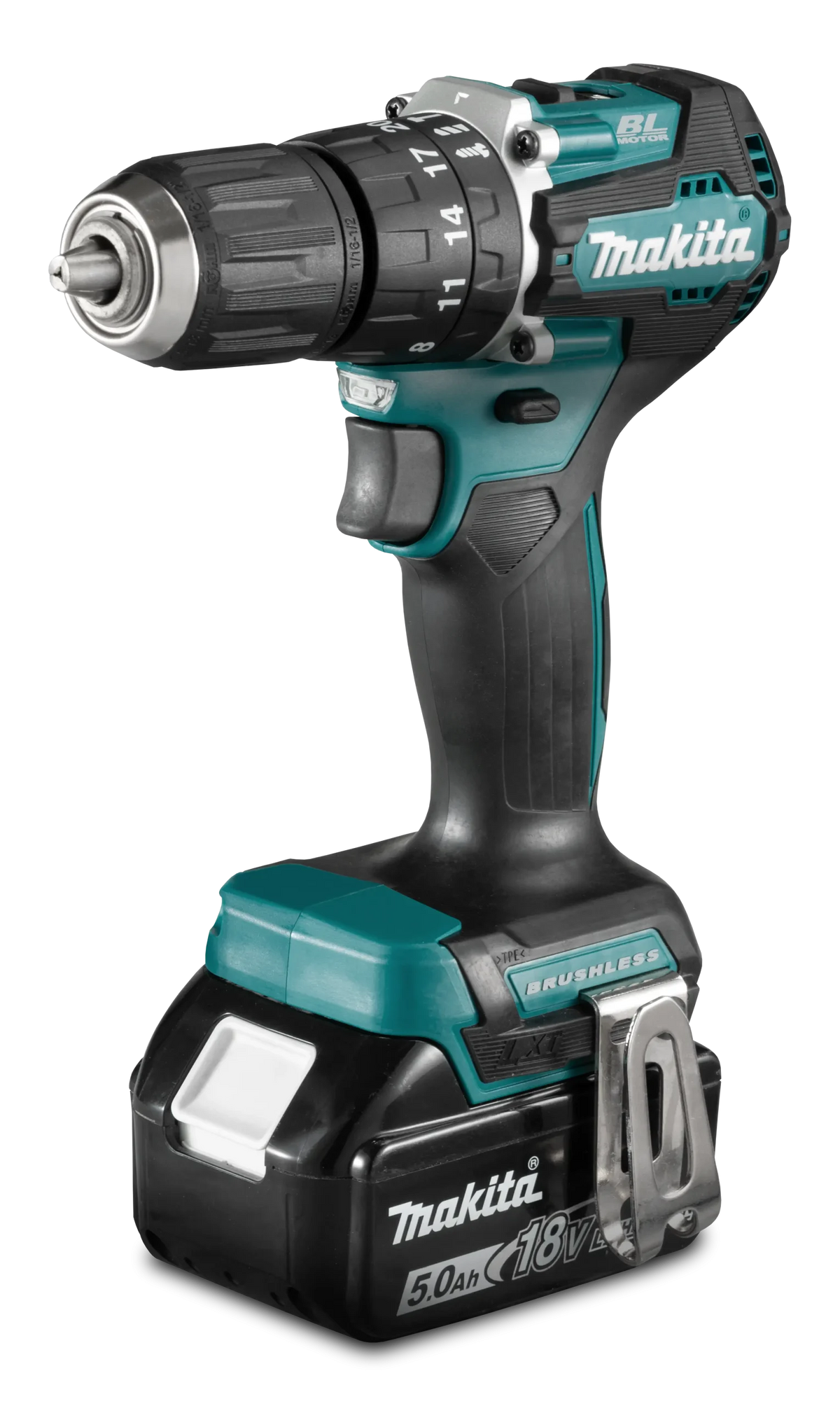Taladro Percutor Inalámbrico Makita Dhp487rfj 13 Mm Turquesa Turquesa
