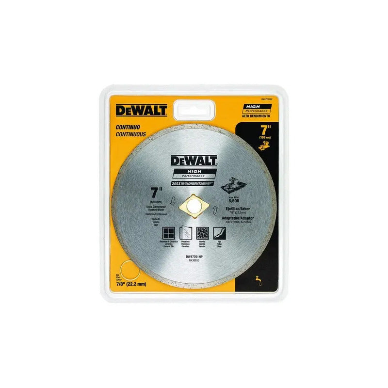 Disco Diamantado Continuo 7'' Dewalt Dw47701hp