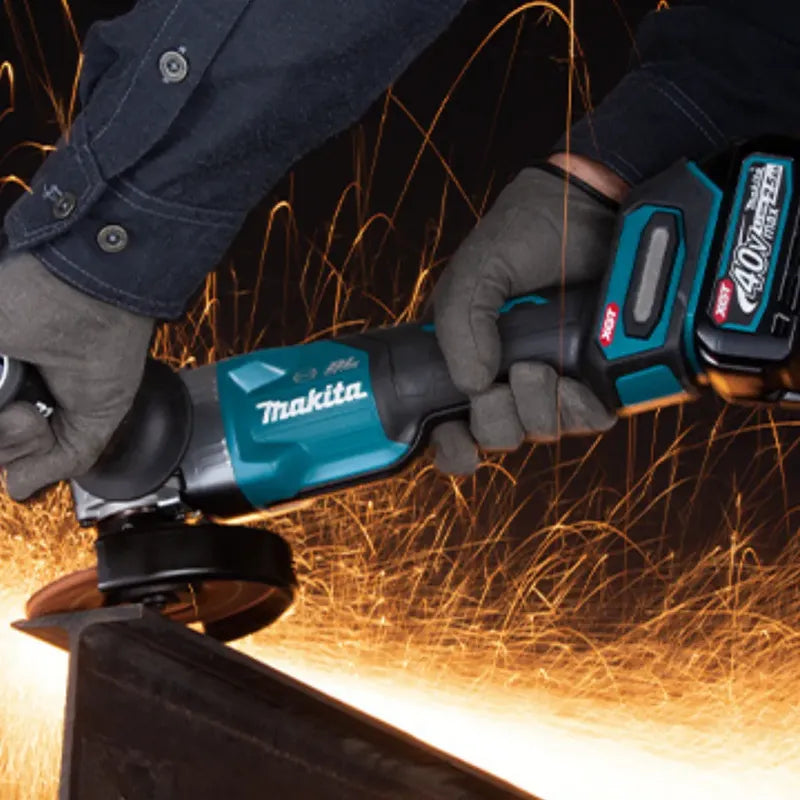 Esmeril Angular 40v Interruptor Largo 4-1/2'' Makita Ga012gz Azul Petróleo 50hz/60hz