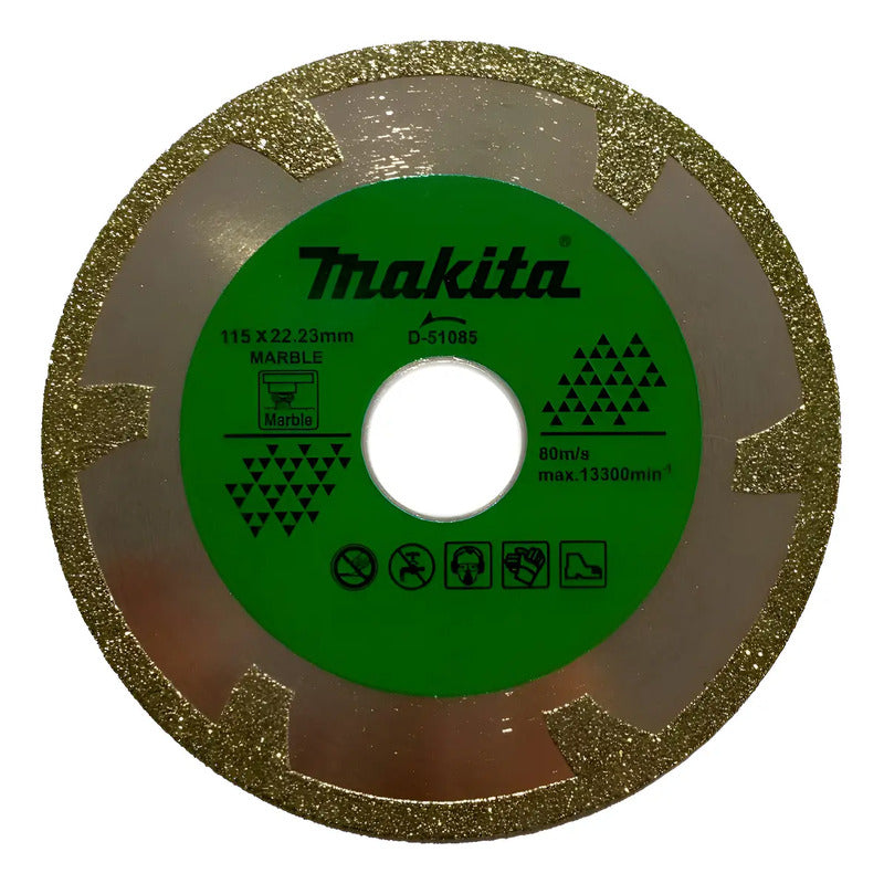 Disco Diamantado Electrochapado Makita 4-1/2 (115mm) D-51085 Plateado