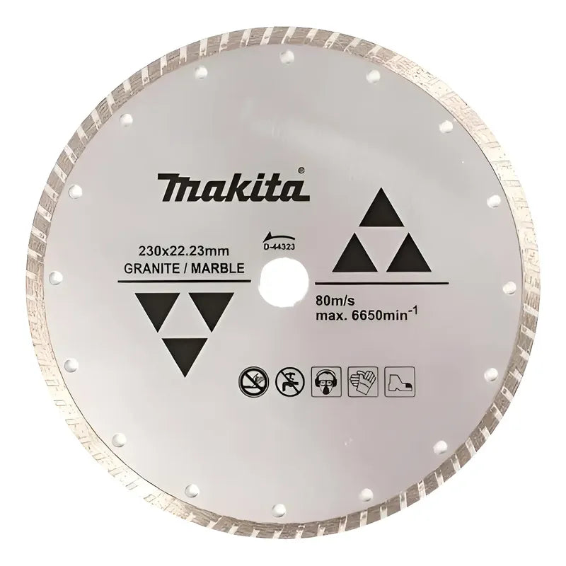 Disco Diamantado Turbo 9'' P/mármol Y Granito Makita D-44323 Gris