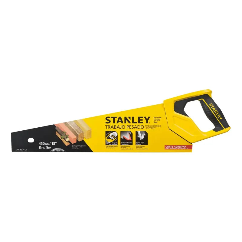 Serrucho 18  Mango Bi Mater. Uso Pesado Stanley Stht20374-la
