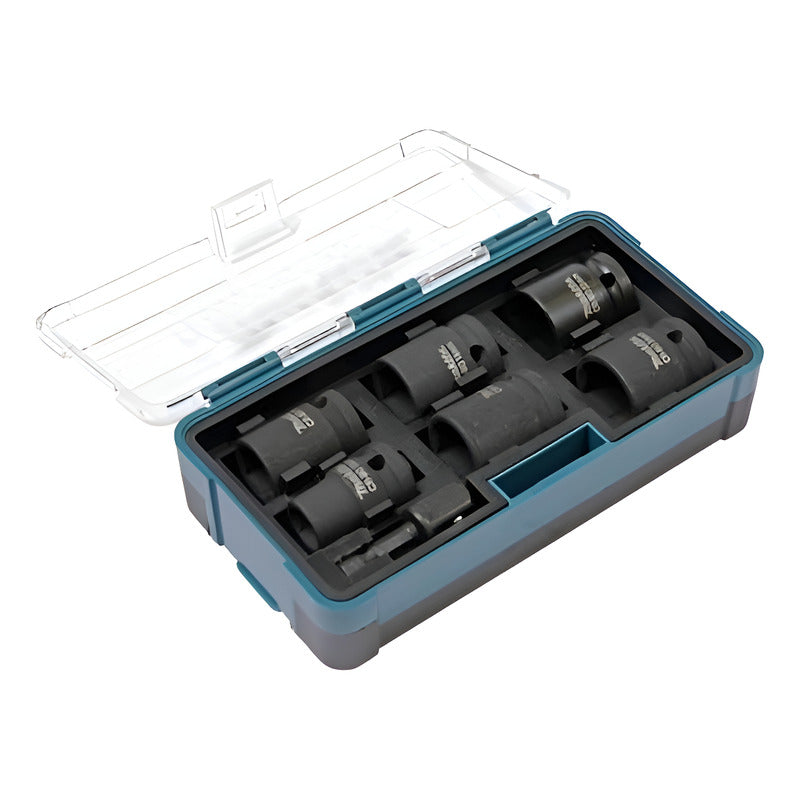 Juego De Dados De Impacto 1/2, 7 Piezas Makita B-69733 Negro