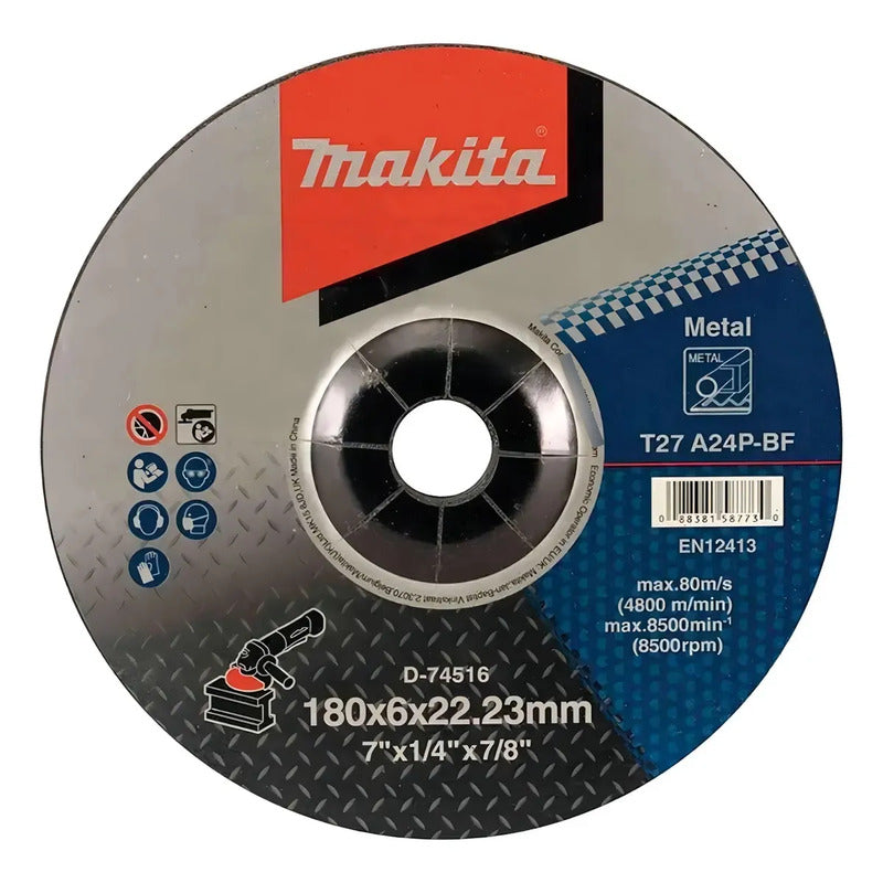 Disco De Desbaste Metal 7''x6mm A24p - Makita