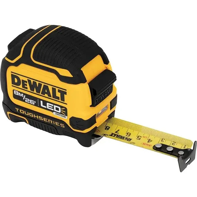 Huincha De Medir Dewalt Luz Led Toughseries 8m/26 Dwht35268s