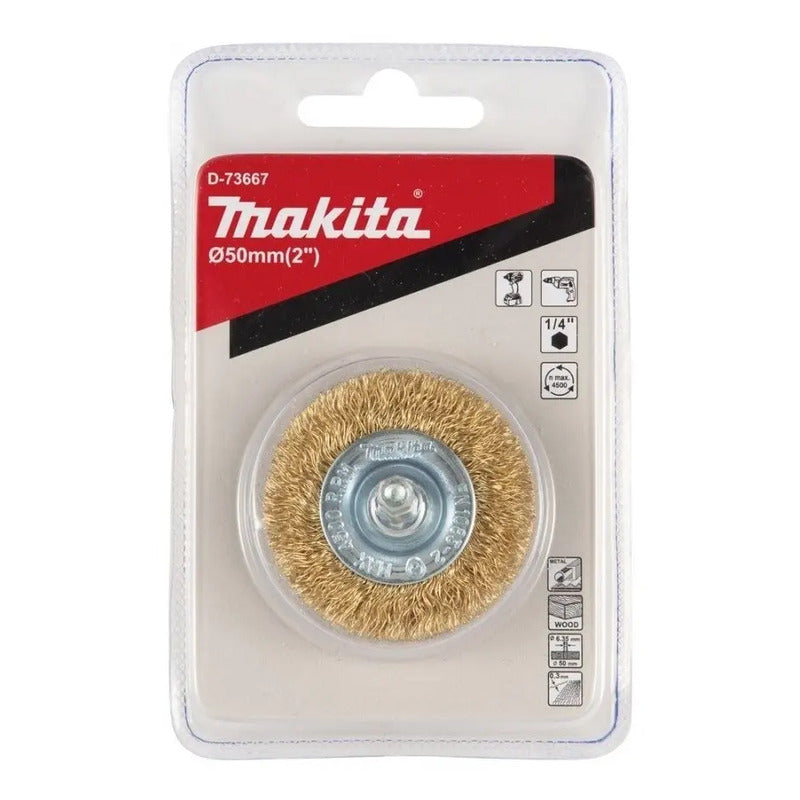 Grata De Alambre Ondulado Latonado 2 X 1/4 Makita D73667 Dorado