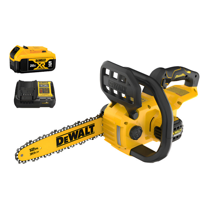 Motosierra Inalámbrica 20v 12puLG + Bat 5ah Dewalt Dccs621p1 Amarillo