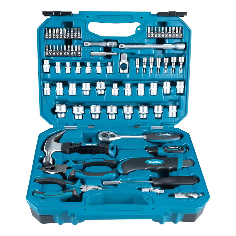Juego De Herramientas Manuales 76 Piezas E-10899 Makita Azul Acero
