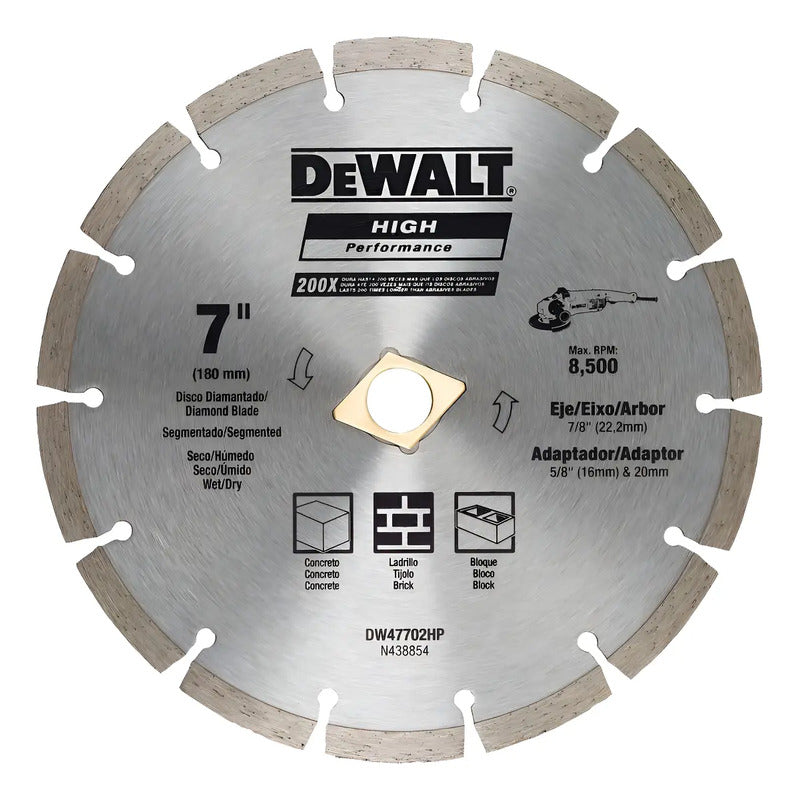 Disco Diamantado Segmentado 7'' Dewalt Dw47702hp
