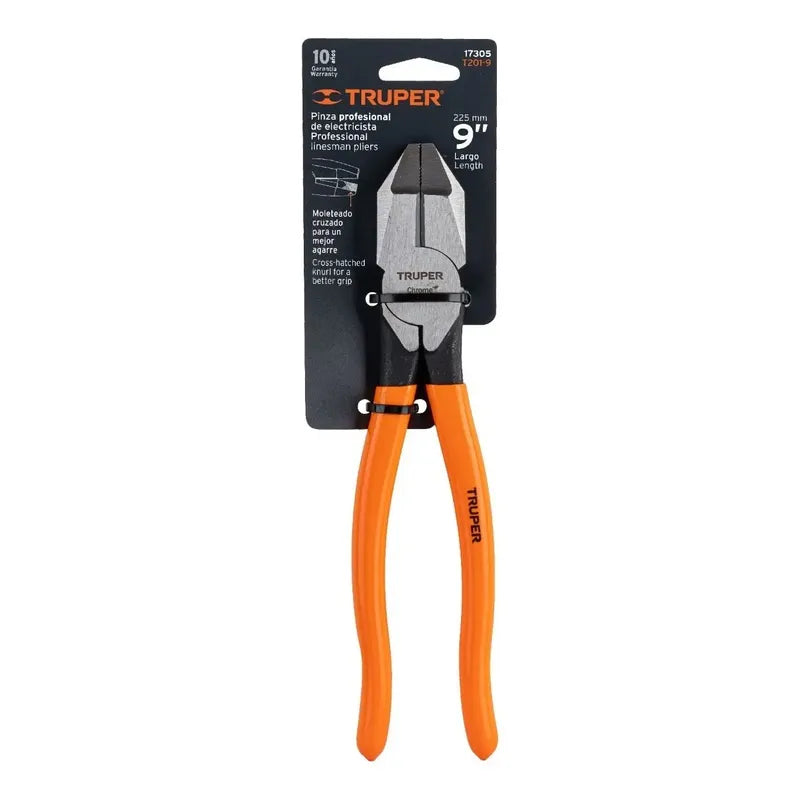Alicate Electricista 9 PuLG.  Uso Rudo, Mango Pvc - Truper