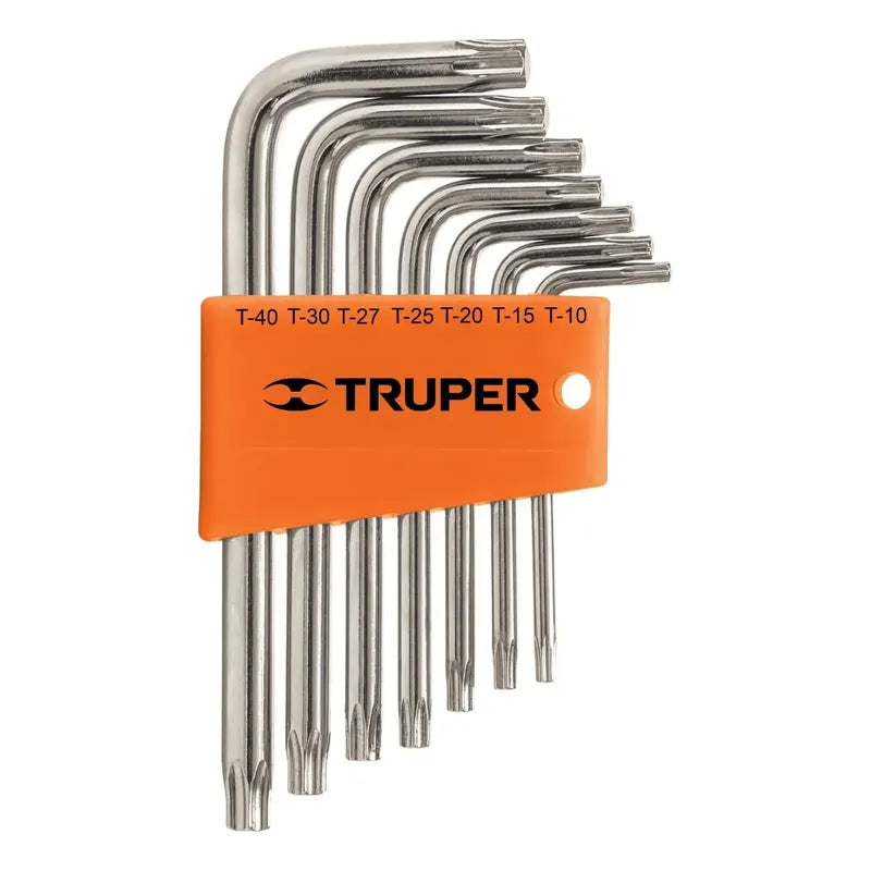 Juego De 7 Llaves Torx Corta Con Organizador - Truper