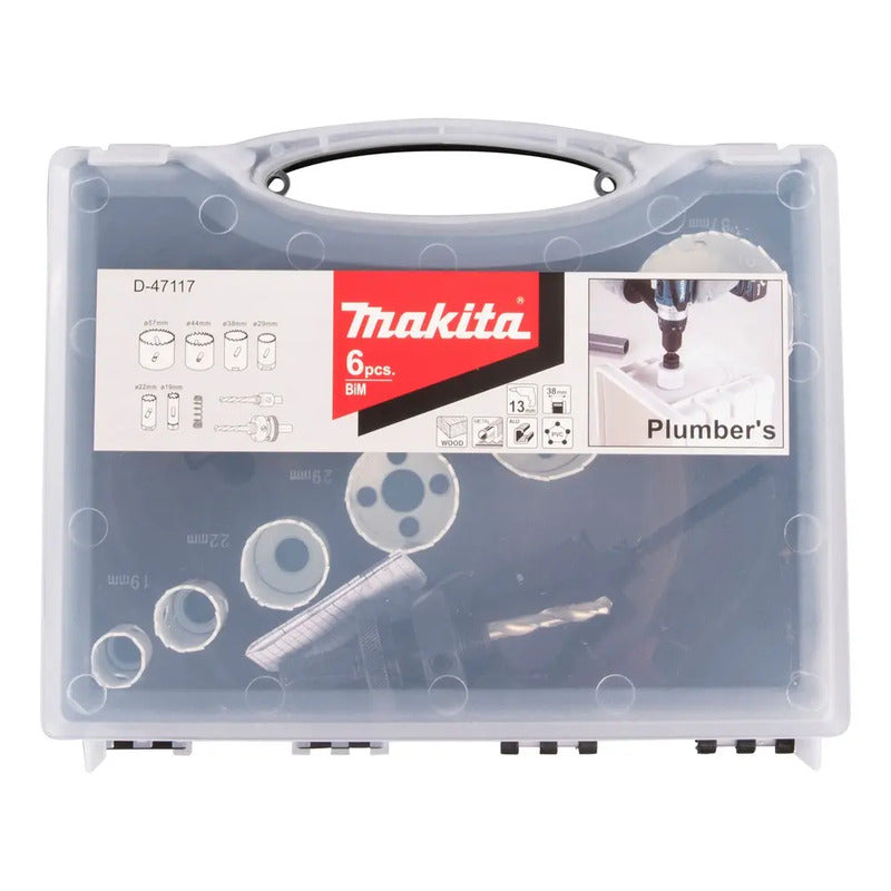 Set 6 Sierras Copas Bimet 19, 22, 29, 38, 44 Y 57mm - Makita