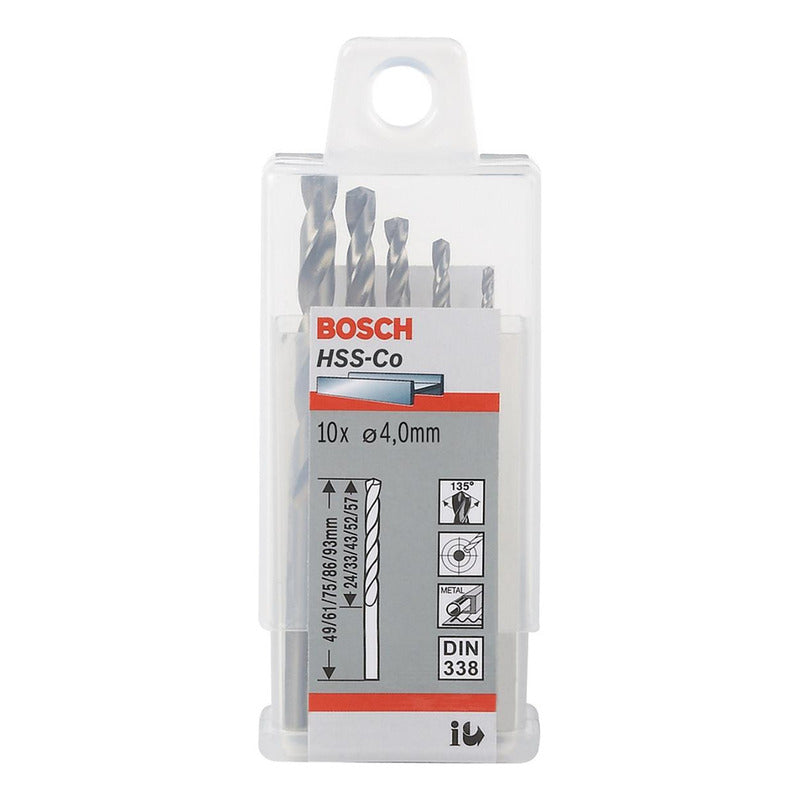 Set 10 Brocas Metal Bosch Hss-co 4x43x75