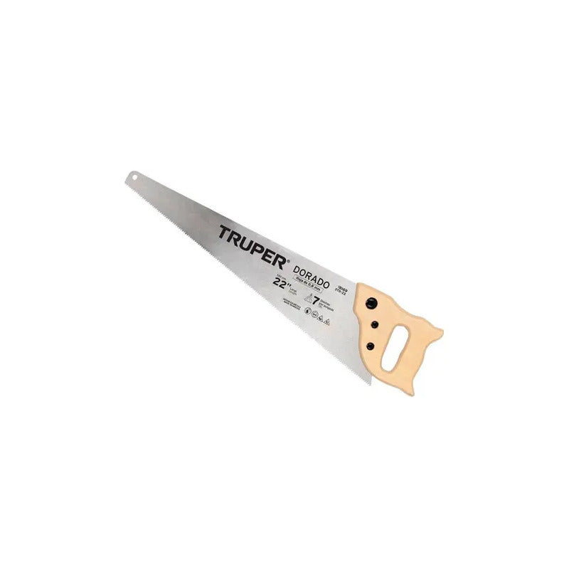 Serrucho Carpintero 22 Pulgadas 55 Cm Dorado Truper 18169