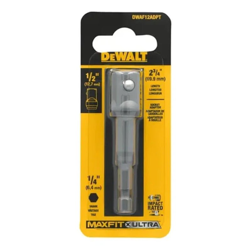 Adaptador Dewalt Maxfit Ultra 1/4 A 1/2 Impacto Dwaf12adpt