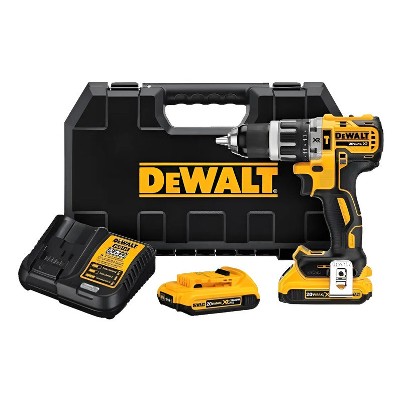 Kit Taladro Percutor 13mm 20v + 2baterías Dewalt Dcd796d2-b2 Amarillo