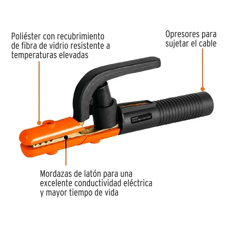 Pinza Portaelectrodo De 300a Truper Ppe-300