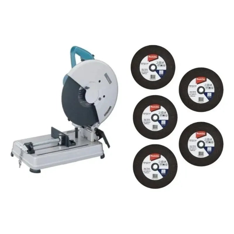 Tronzadora Makita 2414nb 355 Mm 2000w + 5 Discos 14'' Makita Azul Petróleo