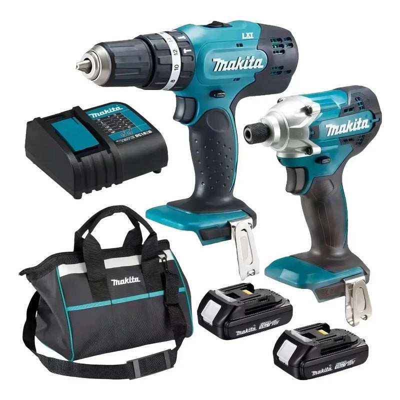 Taladro Percutor Atornillador Inalámbrico Makita Dlx2336syx Turquesa
