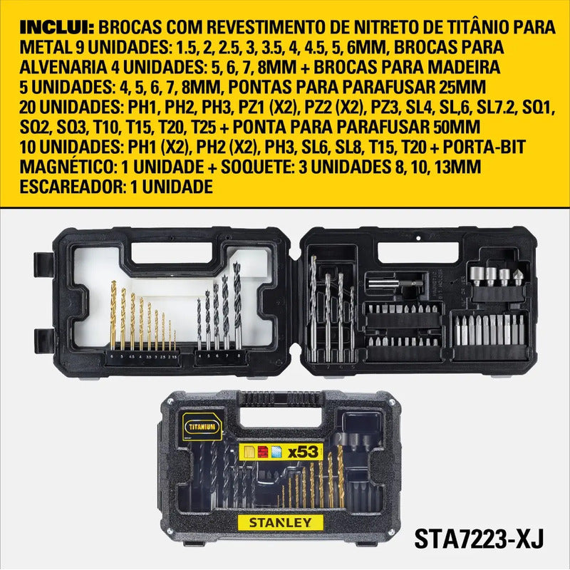 Set Perforar Y Atornillar 53 Piezas Stanley Sta7223-xj