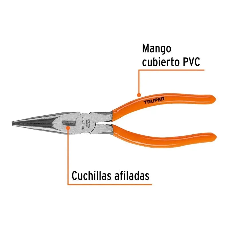 Pinza De Punta Y Corte 8 PuLG. Mango De Pvc - Truper