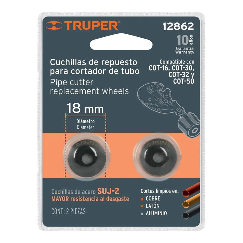 Cuchillas Repuesto Para Cortadores De Tubo Cot-16-50 Truper