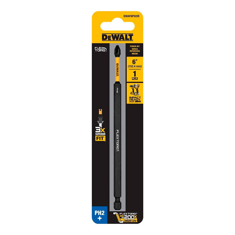 Brocas De Impacto Phillips Ph2 X 150 Mm 1/4 Flextorq Dewalt