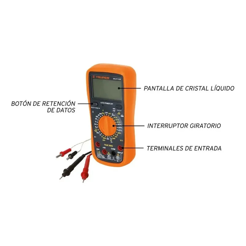 Multimetro Digital Profesional Truper - Mut39 - Envio Gratis