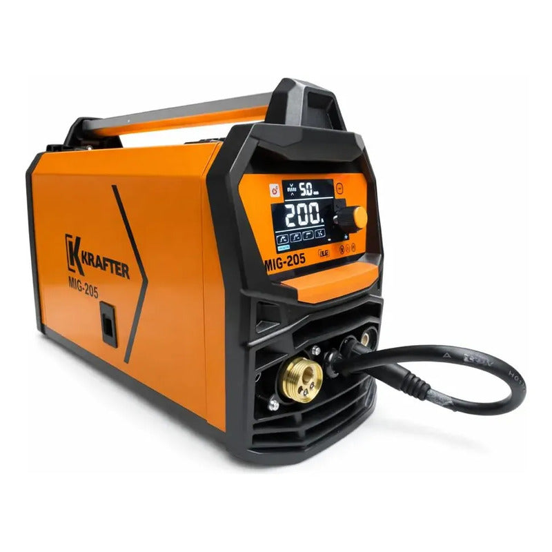 Soldadora Krafter Mig-205i Mig/mma/tig 3 En 1 Naranja/negro