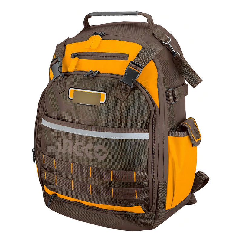 Mochila Reforzada Para Herramientas Ingco Hbp01028 Marrón