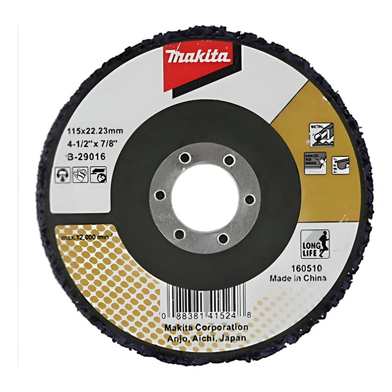 Disco Limpieza Fibra Morado 4 - 1/2'' Makita B-29016 Violeta