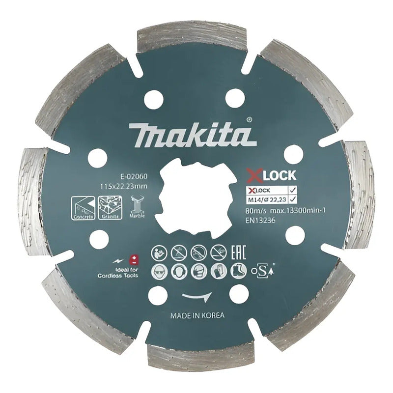 Disco Diamantado Segmentado 115mm X-lock Makita E-02060