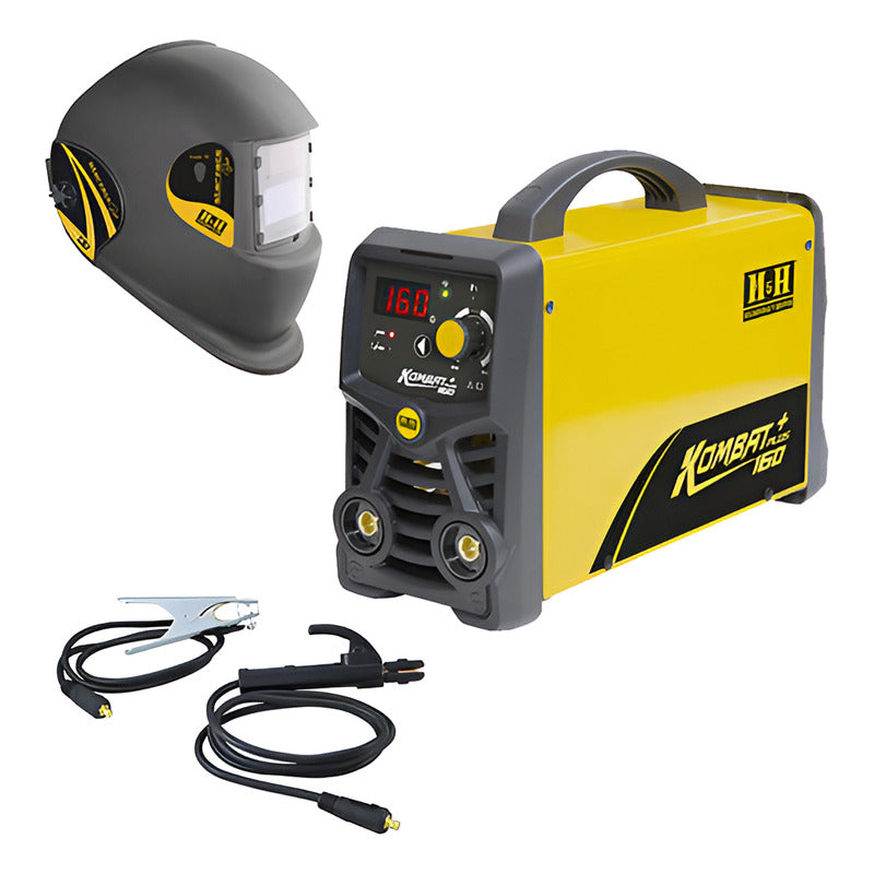 Soldadora Myh Kombat 160 Plus + Mascara + Curso Soldar Amarillo