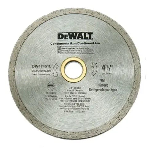 Disco Diamantado Continuo 4 1/2 Dewalt Dw47451hp