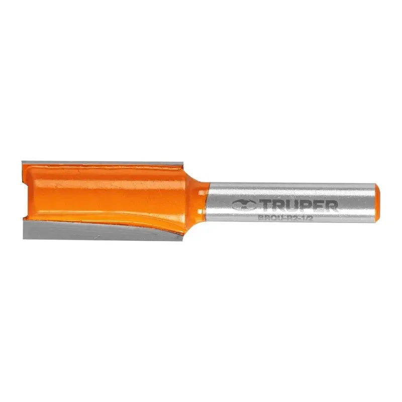 Fresa Para Router, Recta 2 Filos, 1/2, Truper
