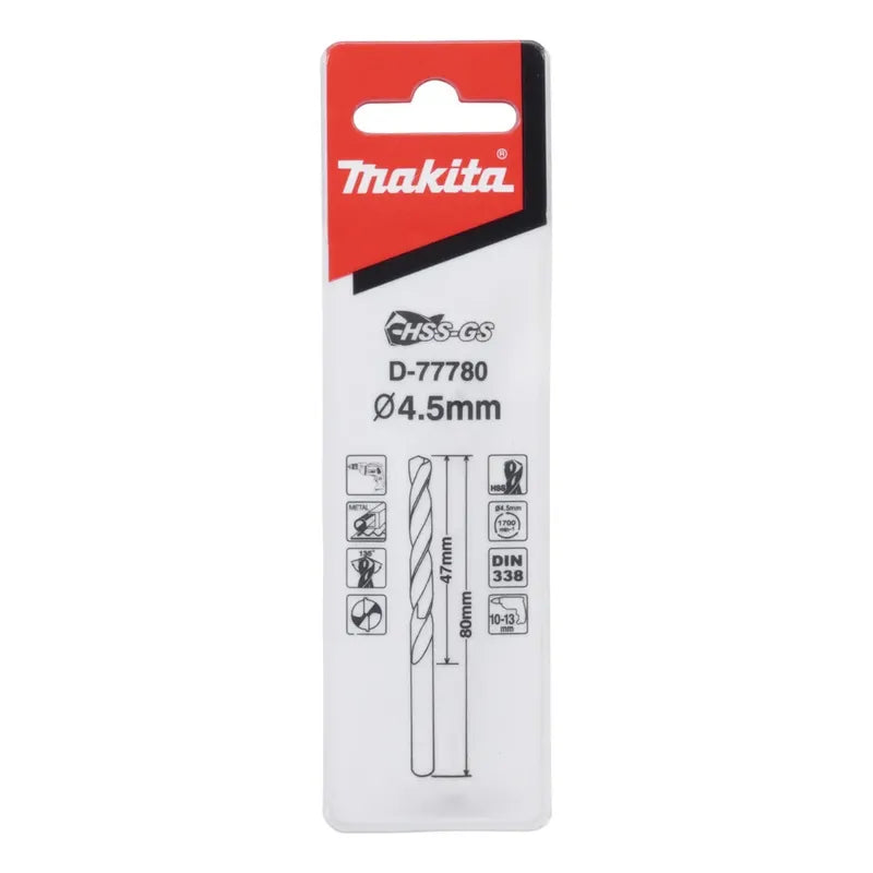 Broca Hss-gs P/metal 4.5x80mm Makita D-77780