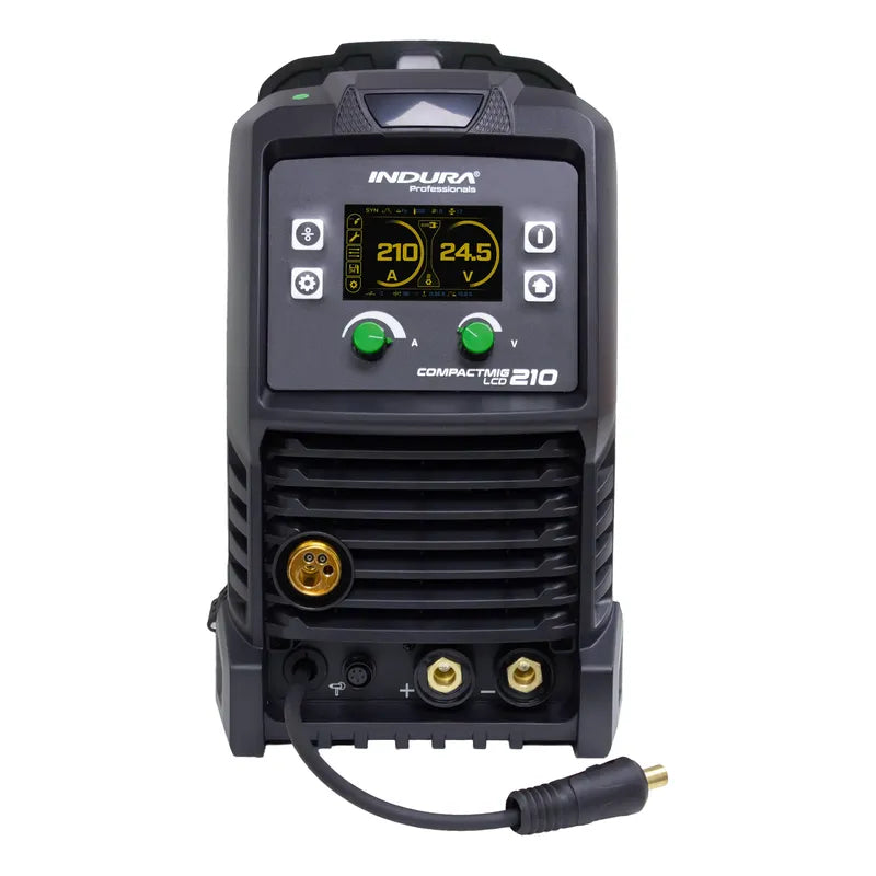 Soldadora Compactmig 210 Lcd Indura Multiproceso Verde Lima