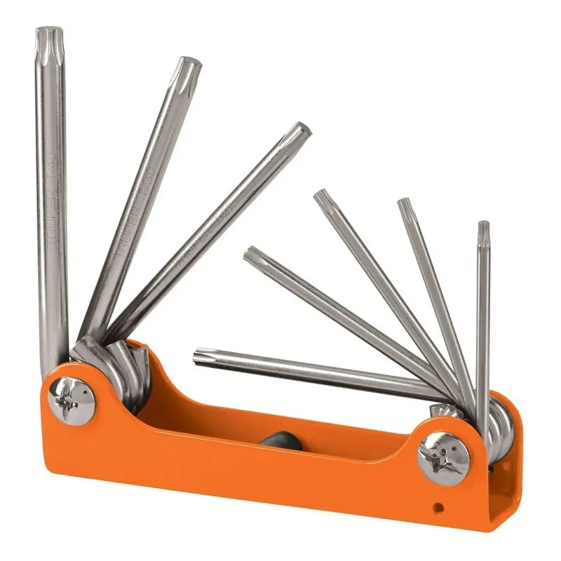 Juego De 8 Llaves Torx Tipo Navaja, Cuerpo De Lámina, Truper