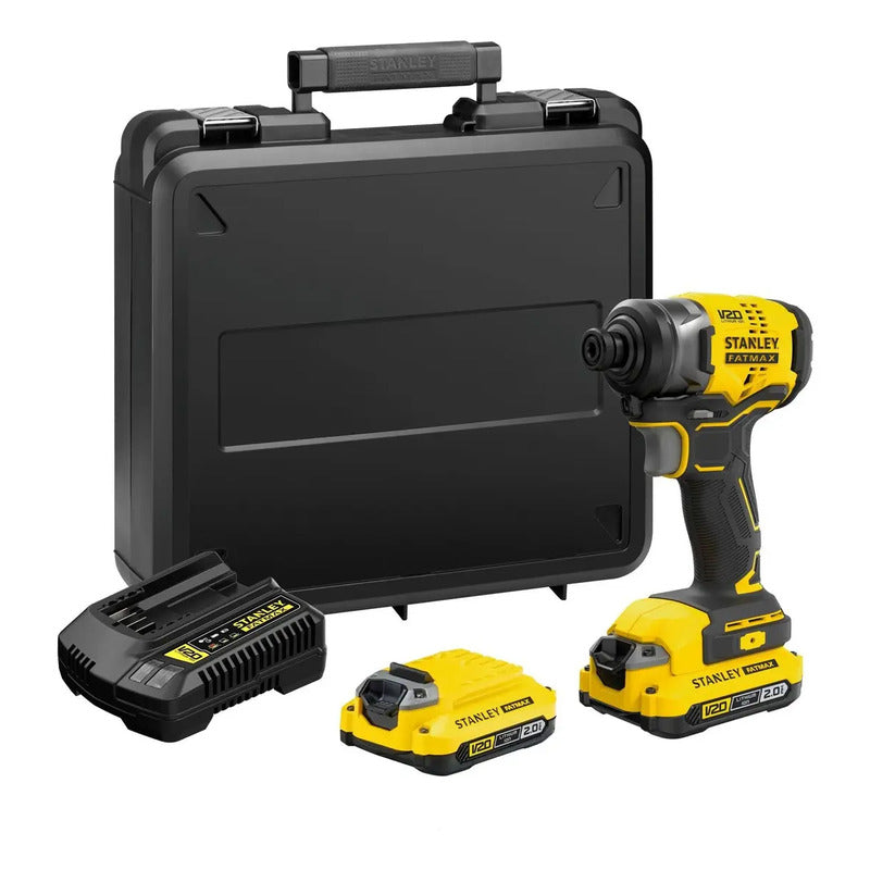 Kit Atornillador De Impacto 20v Fatmax Stanley Sbi810d2k-b2 Amarillo