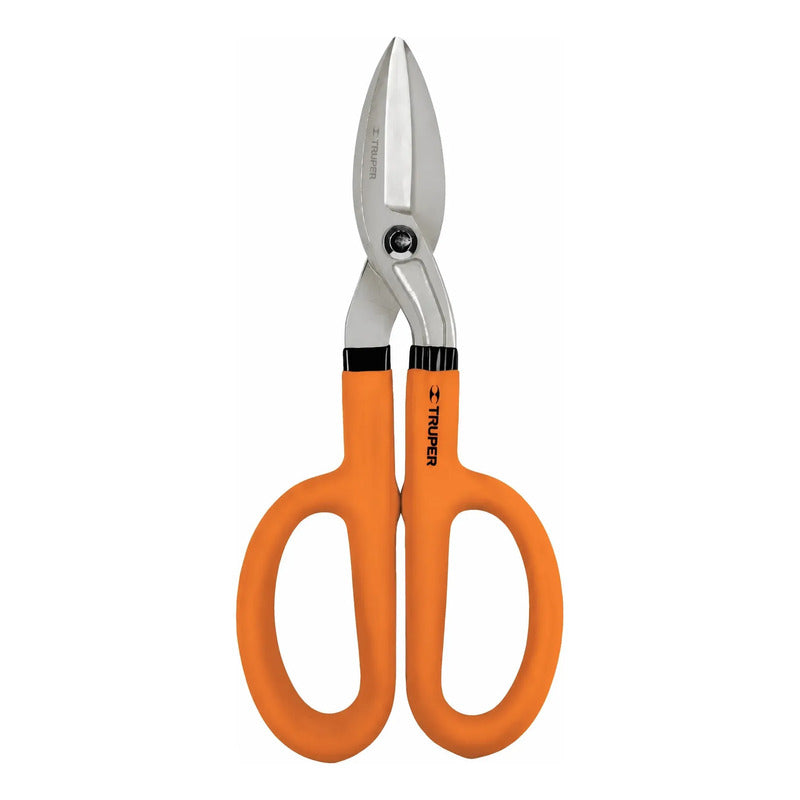 Tijera Hojalatera De 10 Pulgadas Mango Vinil - Truper Naranja